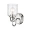 Z-Lite Kinsley 1 Light Wall Sconce, Chrome And Clear Seeded 340-1S-CH - alternate 1